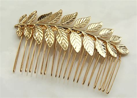 On Sale Bride Hair Comb 24k Gold Plated Bridal Hair Comb