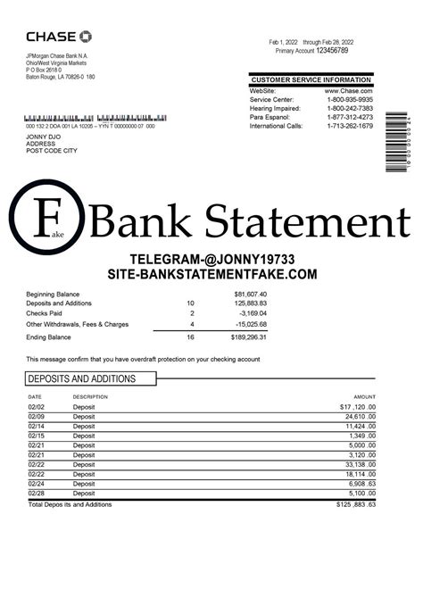 Fake Chase Bank Statement Template Template Resume Vrogue Co