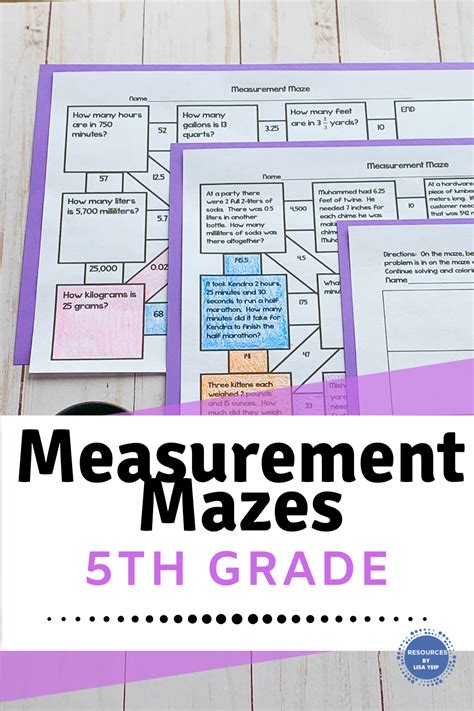 Review general curricula for 5th grade, including what to expect for each subject. 5th Grade Measurement Maze Activity | Word problems, 5th ...