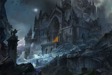 Artstation Mysterious Land Hongqi Zhang Fantasy Castle Castle Art