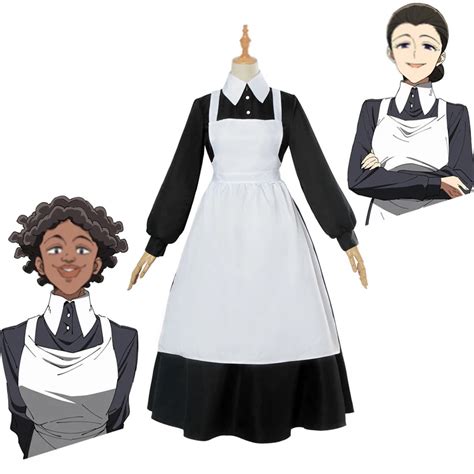 Anime The Promised Neverland Isabella Halloween Cosplay Costume Apron