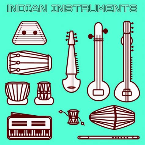 Indian Instruments Stock Vector Image By ©lemuur 58432163