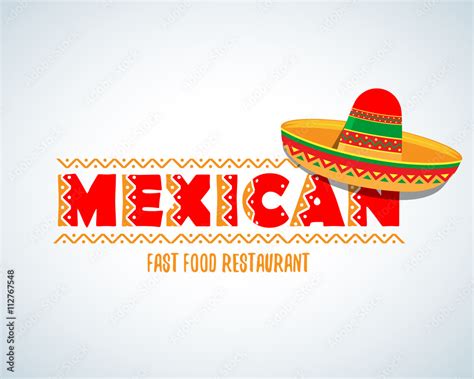 Mexican Food Logo Mexican Fast Food Logotype Template Isolated Vector