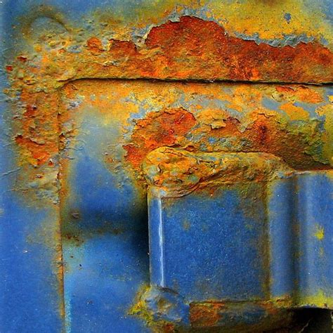 Rust And Blue Rust Paint Nature Artwork Abstract