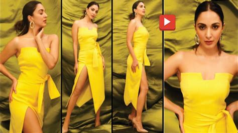 Kiara Advani Hot Video Kiara Advani Sexy Look In Yellow Dress Kiara Hot Look Bhool
