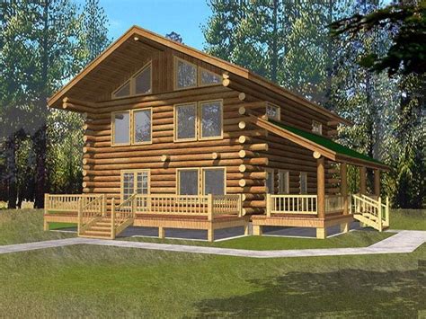 Log Style With 2 Bed 2 Bath Log Home Plans Log Cabin Plans