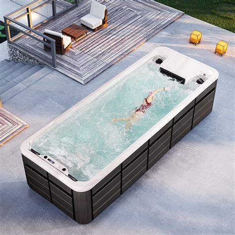 Outdoor Endless Clear Acrylic Swimming Pool Spa Hot Tub Combo China Above Ground Pool And