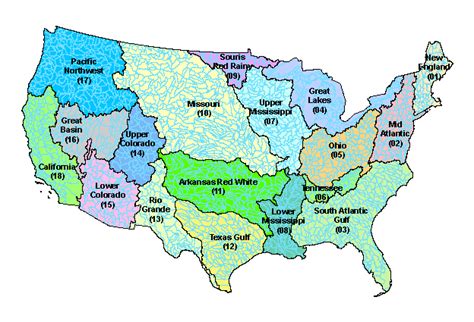 Major River Basins And 8 Digit Watersheds Hucs In The Conterminous Download Scientific