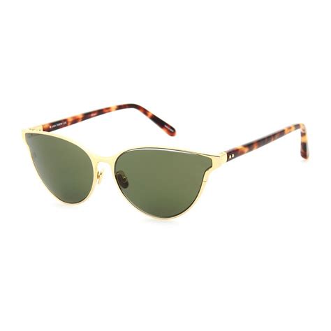 Linda Farrow Gold And Tortoise Cat Eye Sunglasses Clubmaster Sunglasses Sunglasses Outlet