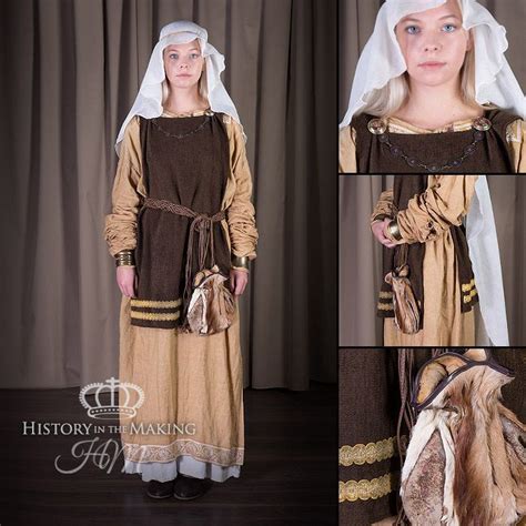 Film Costume Design Depicting Saxon Womans Costume Ad Anglo