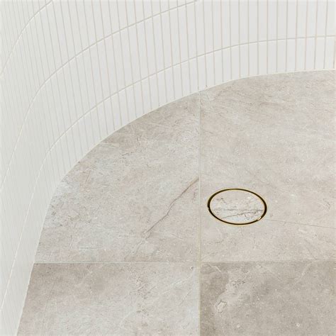 Pixi Round Tile Insert Floor Waste Brushed Brass Abi Interiors