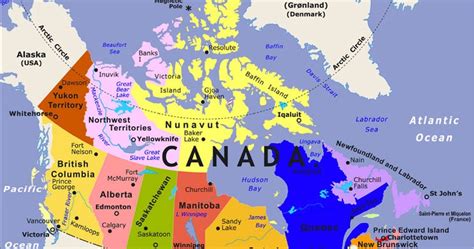 Mapas Del Mundo Canada Mapa Pol Tico