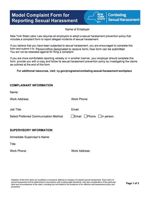 Harassment Complaint Form Template Fill Out And Sign Printable Pdf Template Signnow