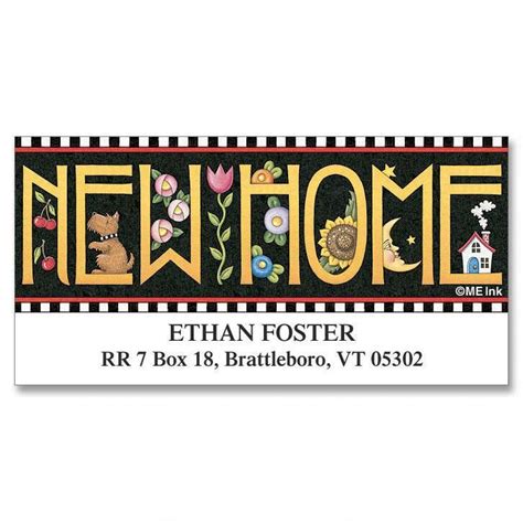 After this is done, close out of your internet browser and open ot again for these changes to apply. New Home Deluxe Return Address Labels | Colorful Images