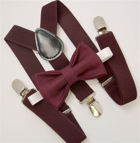 Cool Burgundy Bow Tie And Suspenders References Ibikinicyou