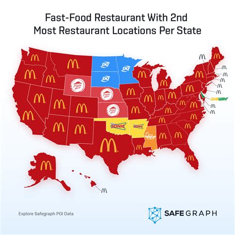 Fast Food Chains With The Most Locations Per State 2 Most Popular