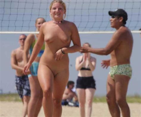 Nude Beach Volleyball Cumception