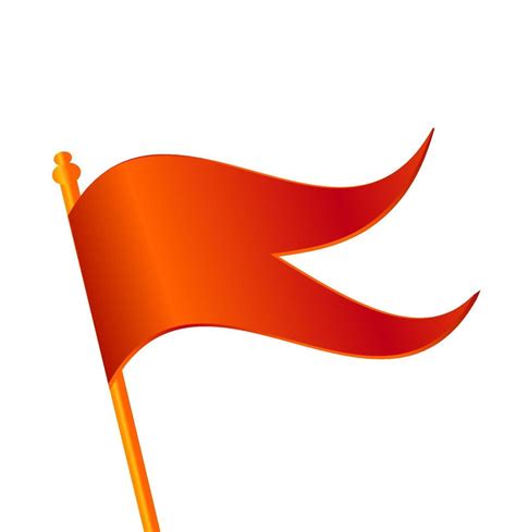 Bhagva Laranja Bandeira Vetor ícone Hinduísmo Bandeira ícone