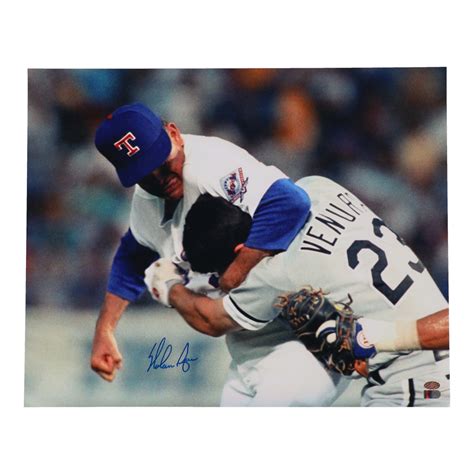 Nolan Ryan Signed Rangers X Photo Aiv Ryan Pristine Auction