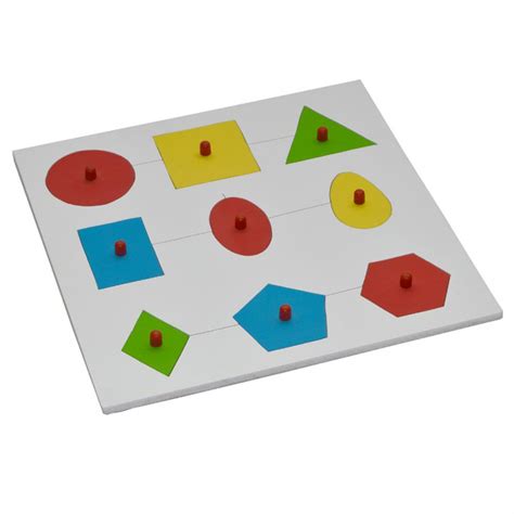 Kidken Montessori Geometric Shape Insert Board Wooden Geometric