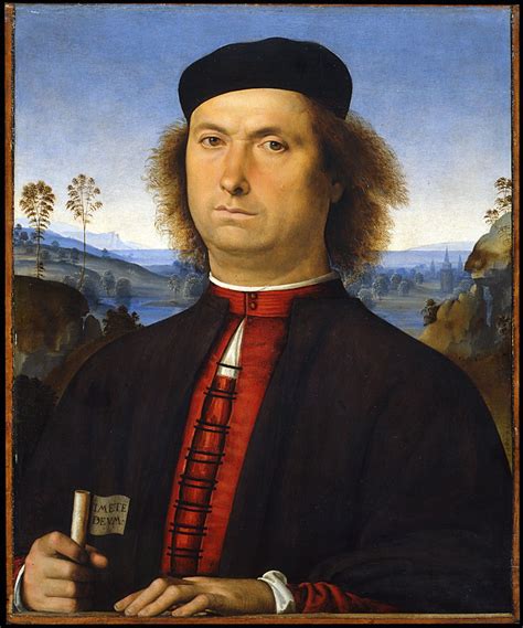 Perugino Ritratto Di Francesco Delle Opere 1494 Galleria Degli