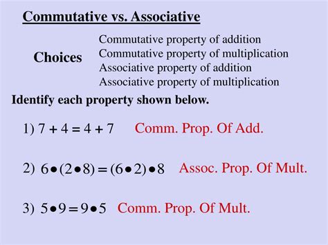 Ppt Lesson The Commutative And Associative Property Powerpoint