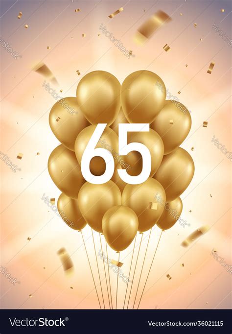 65th Year Anniversary Background Royalty Free Vector Image