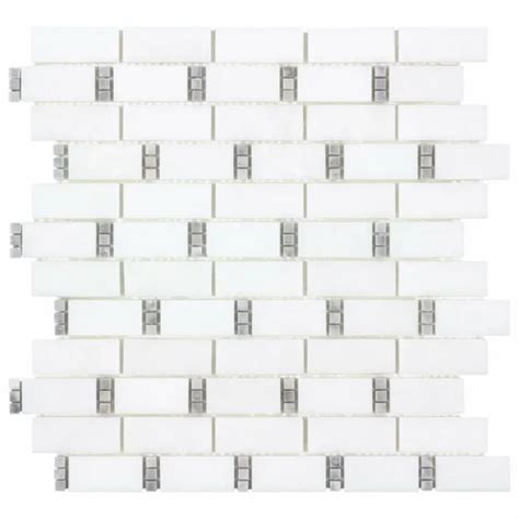 Modern White Gray Subway Stone Marble Mosaic Tile Kitchen Backsplash