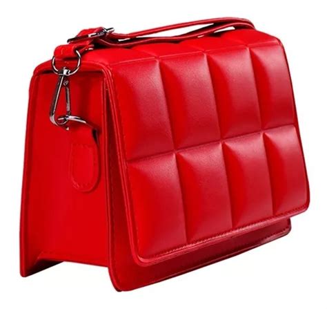Bolsa Bandolera Gaon Cross Body Bag Diseño Liso De Cuero Sintético Roja