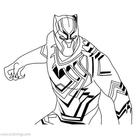Black Panther Superhero Coloring Coloring Pages