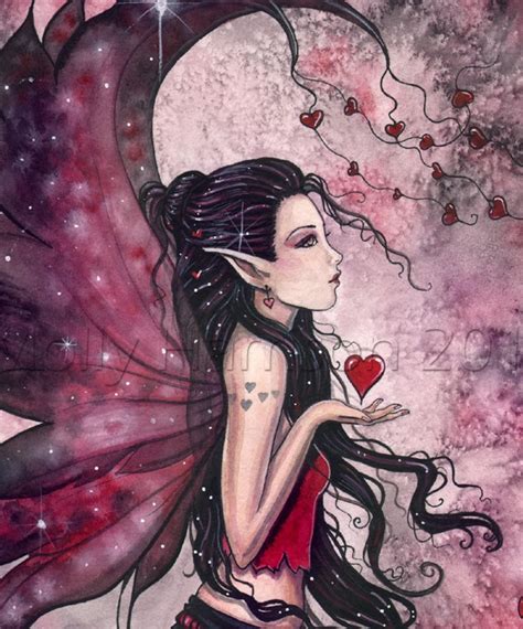 Valentine Fairy Fine Art Fantasy Print Of Watercolor Painting Etsy