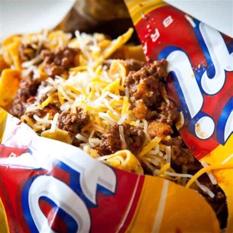 Frito Pie Recipe With 1 Hour Texas Chili Steamy Kitchen Recipes Giveaways