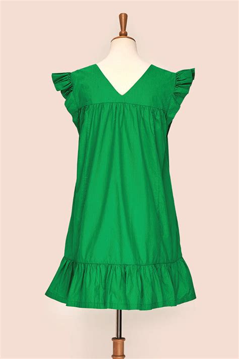 Bella Mini Dress Emerald Green Nala Designs