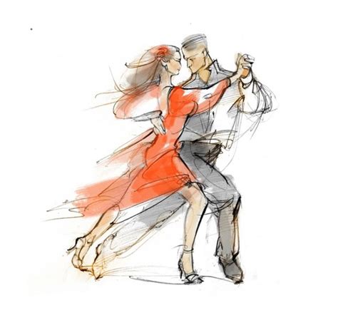 Tango Sketch Dessin Par Julia Kulgayeva Artmajeur