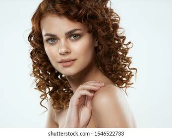 Beautiful Woman Curly Hair On Naked Shutterstock