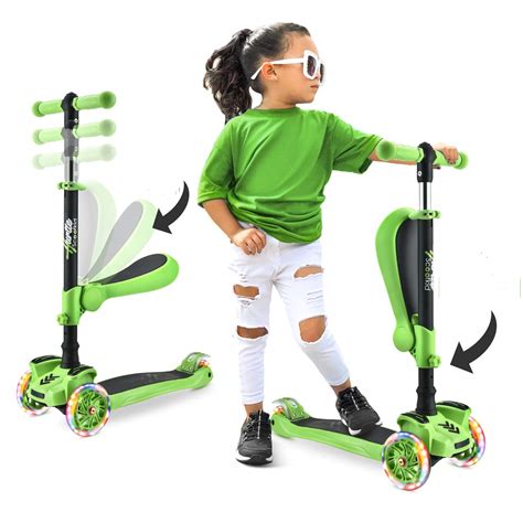 3 Wheeled Scooter For Kids Stand And Cruise Childtoddlers Toy Folding