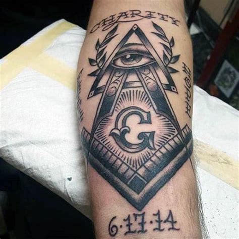 90 Masonic Tattoos For Men Freemasonry Ink Designs