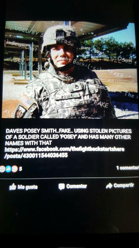 Scammer Pretender Using The Picture Of A Soldier Name Posey Fake Profile Military Romance