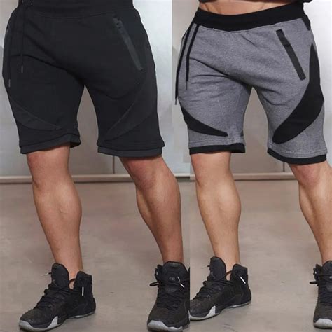 New Hot Fashion Men Fitness Elastic Stretchy Bodybuilding Musclebermuda Sweatpants For Male Drop