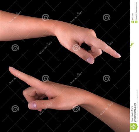 Woman S Finger Pointing or Touching Stock Photo - Image of person ...