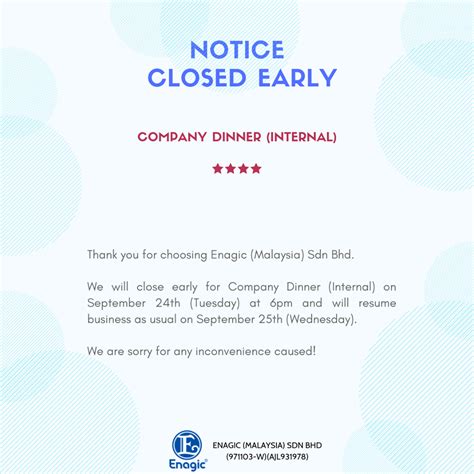 Public Holidays And Closed Notice Archives Enagic Malaysia Sdn Bhd