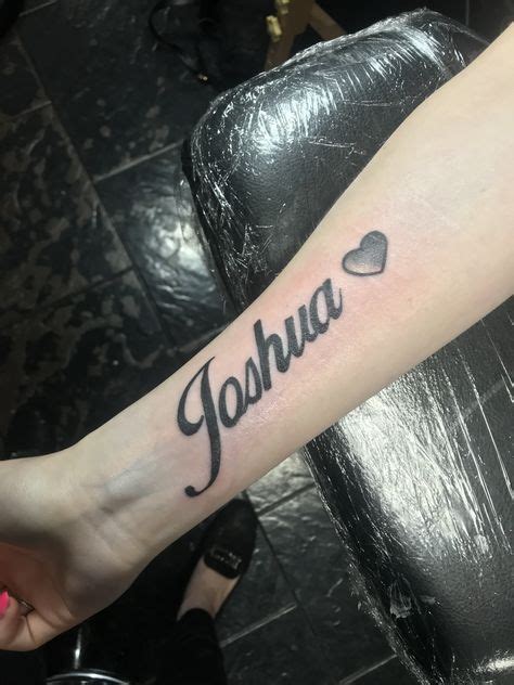 Joshua With Heart Tattoo Allentown Pa Evol Tattoo Name Tattoo Name