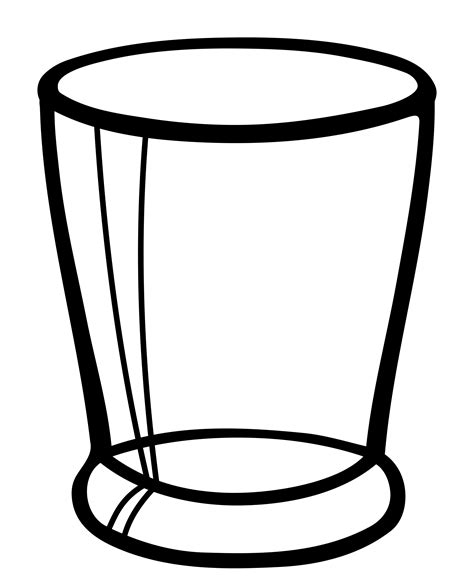 Clipart Water Glass Lineart