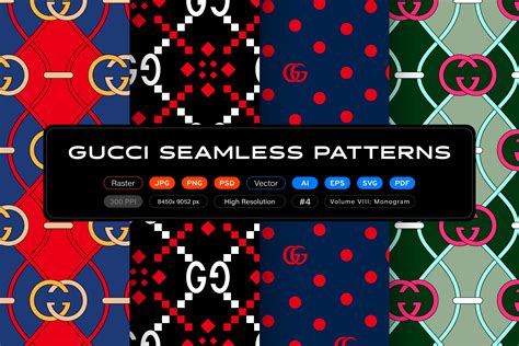 Gucci Seamless Patterns Vol 8 Monogram By Itsfarahbakhsh On Deviantart