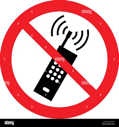 No Cell Phones No Mobile Phones Prohibition Sign Vector Illustration Stock Vector Image And Art