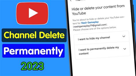 How To Delete Youtube Channel Permanently 2023 Youtube Channel Delete