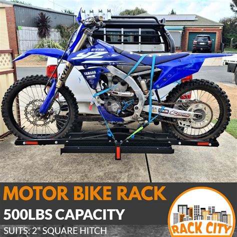 Motorbike Rack Tow Bar 500lbs Capacity Rack City
