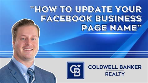 How To Update Your Facebook Business Page Nameusername Youtube