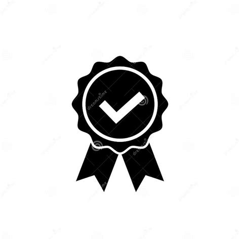 Approved Or Certified Medal Icon Award Symbol Stock Vector
