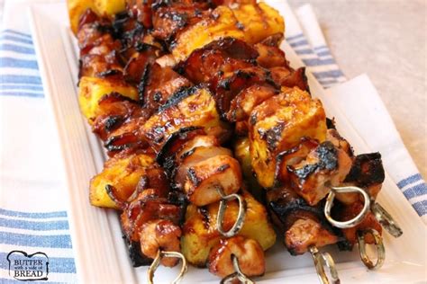 Jul 31, 2019 · reserve the pineapple rings. BBQ CHICKEN KABOBS with BACON and PINEAPPLE - Butter with ...